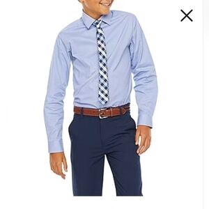 Van Heusen Flex Boys Point Collar Long Sleeve Shirt Size 18-20